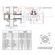 Govdesan-PN-16-Flansli-3-yollu-t-kuresel-vana-tam-gecisli-celik-teknik-cizim